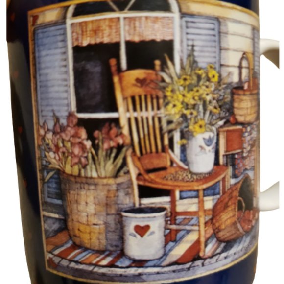 Lang and Wise Flowers on the Porch Coffee Mug 1996 90s Cottagecore - Picture 3 of 8
